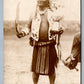 AMERICAN INDIAN PRIEST ANTIQUE REAL PHOTO POSTCARD RPPC