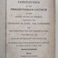 1822 CONSTITUTION OF PRESBYTERIAN CHURCH in USA antique UTICA NY AMERICANA