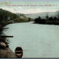 WALTON NY PRIVATE BOAT LANDING ON DELAWARE RIVER 1912 ANTIQUE POSTCARD