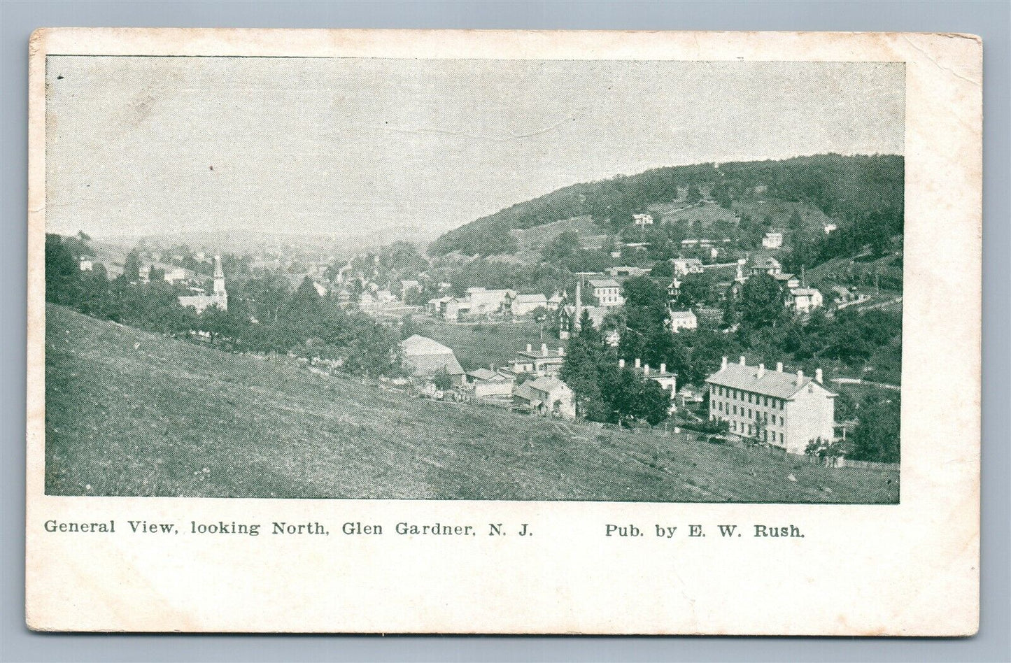 GLEN GARDNER NJ GENERAL VIEW ANTIQUE POSTCARD