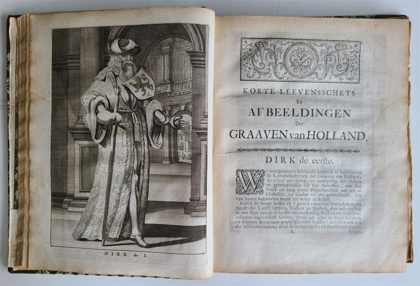 1744 NETHERLANDS Haarlem HISTORY antique FULLY ILLUSTRATED w/ 35 ENGRAVINGS