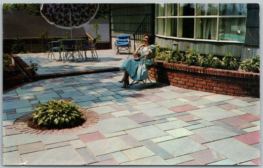 PARAMUS NJ BERGEN BLUE STONE ADVERTISING VINTAGE POSTCARD