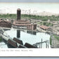 WAUSAU WI LOOKING FROM CITY HALL TOWER 1908 ANTIQUE POSTCARD