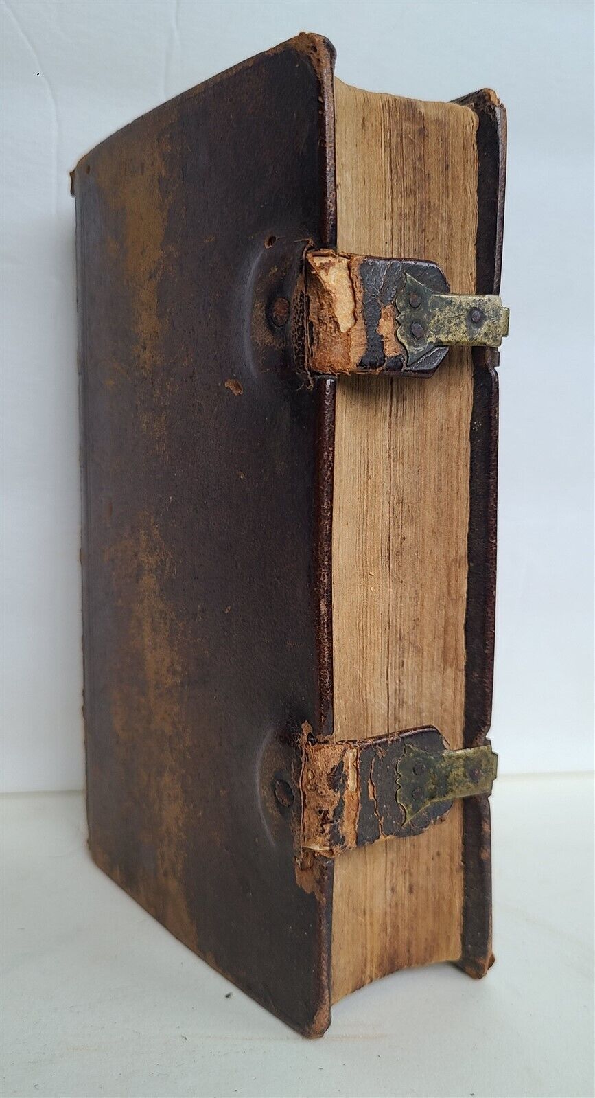 1814 HYMNAL BOOK in GERMAN LEATHER BOUND w/CLASPS antique AMERICANA Philadelphia