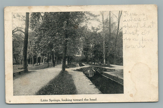 LITITZ SPRINGS PA ANTIQUE POSTCARD