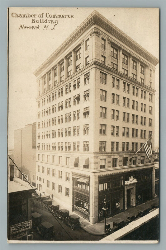 NEWARK NJ CHAMBER OF COMMERCE ANTIQUE REAL PHOTO POSTCARD RPPC