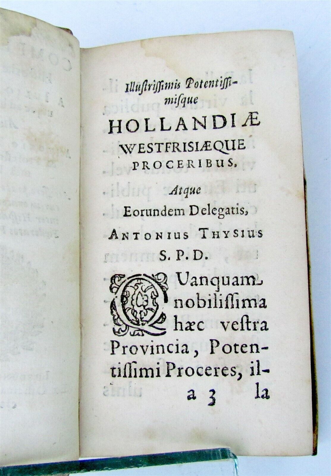 1652 THYSIUS antique VELLUM Historae Batavicae from JULIUS CAESAR till this time