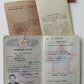 RUSSIAN LOT of 7 SOVIET 1940s-70s DOCUMENTS ID BOOKLETS