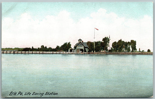 YORK PA LIFE SAVING STATION ANTIQUE POSTCARD