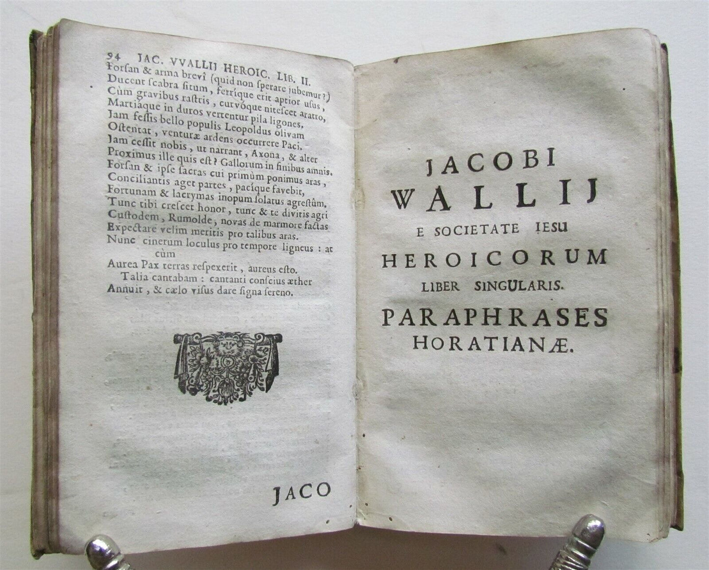 1688 POETRY in LATIN by Jacobus Wallius ANTIQUE VELLUM BOUND 17th CENTURY