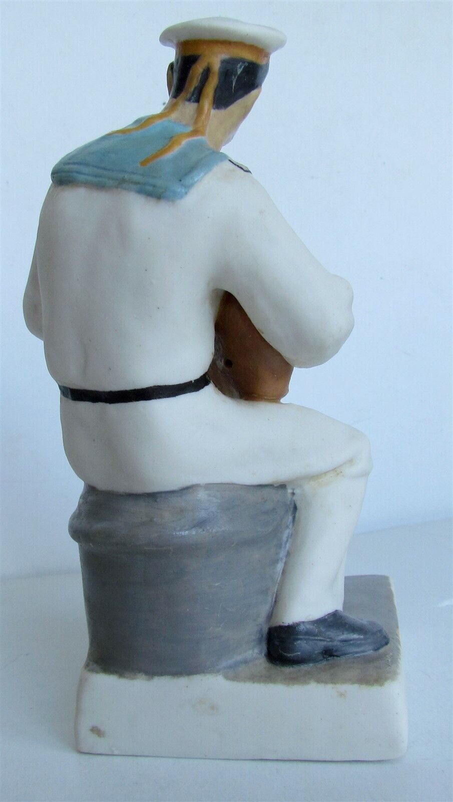 RUSSIAN CERAMIC FIGURE SAILOR PLAYING GUITAR vintage