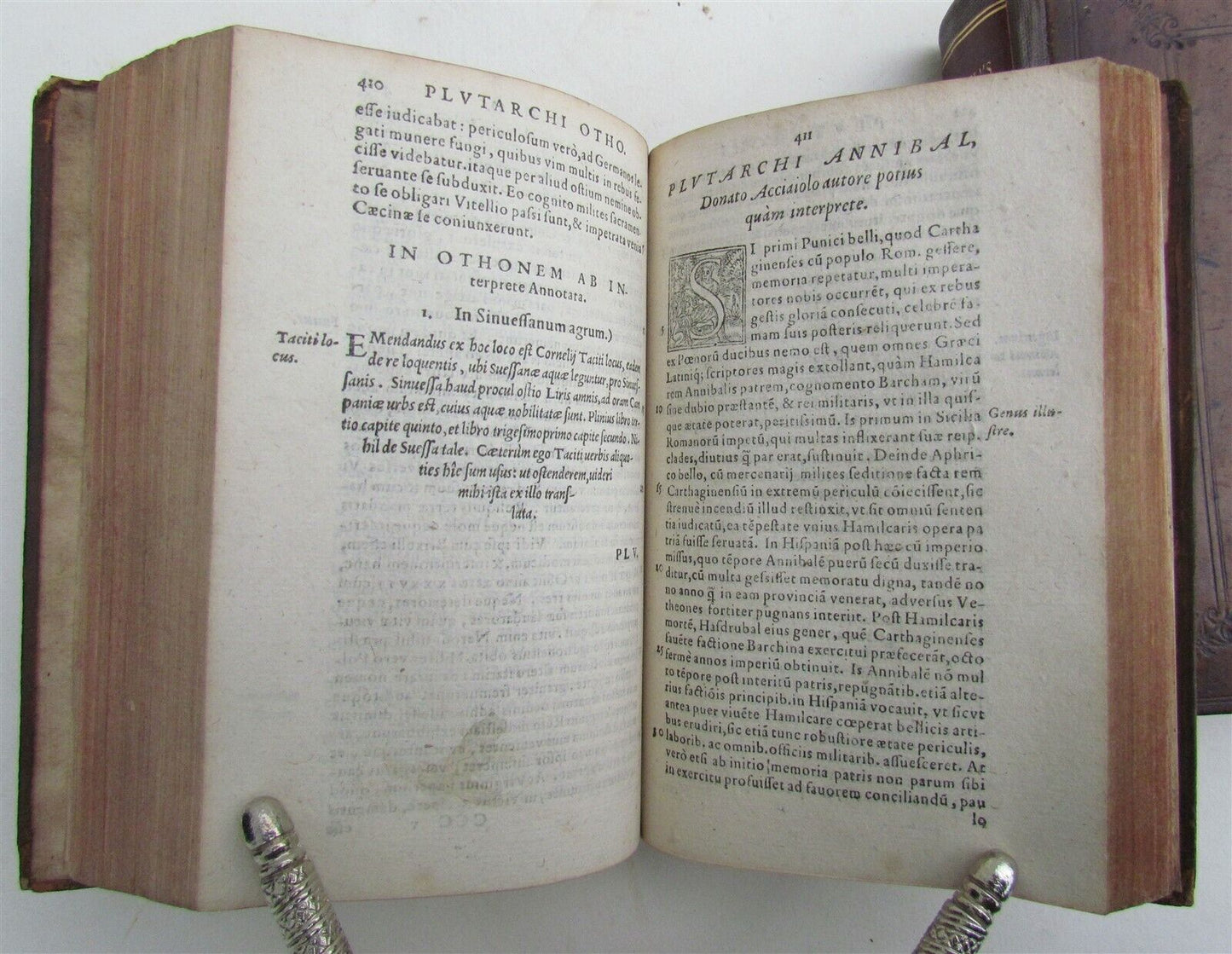 1579 PLUTARCH 3 VOLUMES PLUTARCHI CHAERONENSIS antique