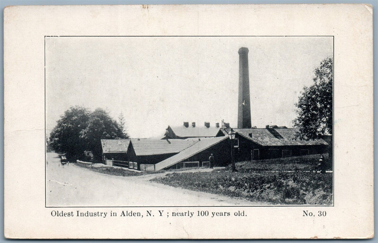 ALDEN NY OLDEST INDUSTRY ANTIQUE POSTCARD