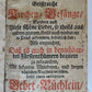 1726 GERMAN HYMNAL & PRAYER BOOK w/ CASTLE CHURCH TITLE TO THE COVER ANTIQUE