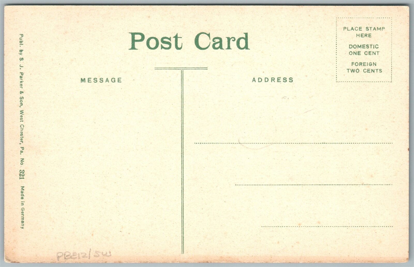 THORNTON PA POST OFFICE ANTIQUE POSTCARD
