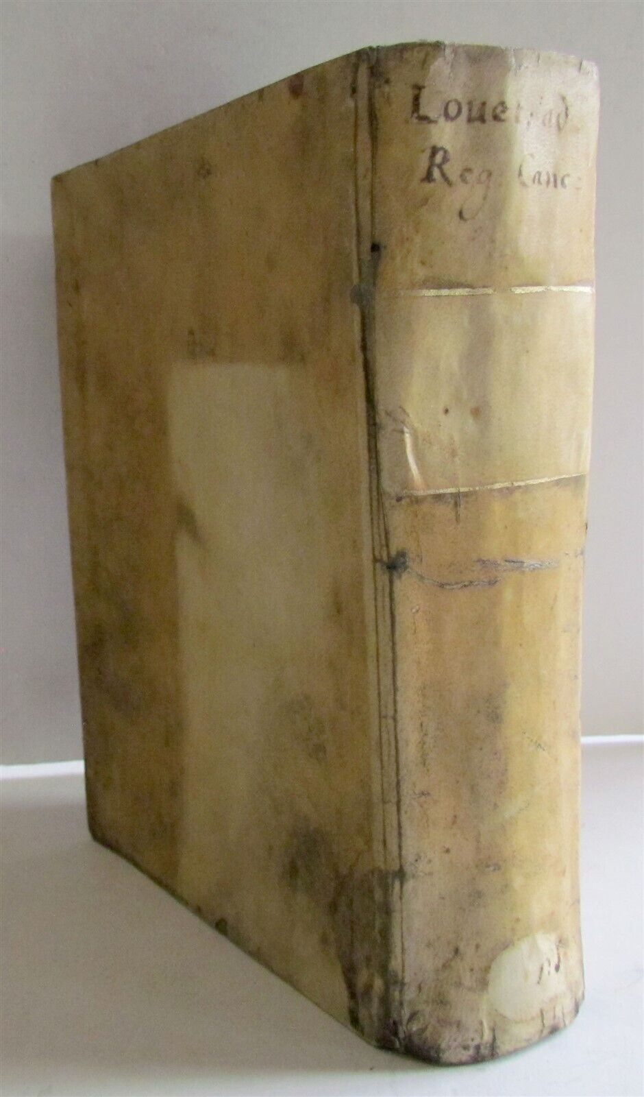 1656 LAW BOOK Georgii Lovetii Commentaria Caroli Molinaei VELLUM antique