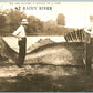 RAINY RIVER MN FISHING EXAGGERATED ANTIQUE REAL PHOTO POSTCARD RPPC