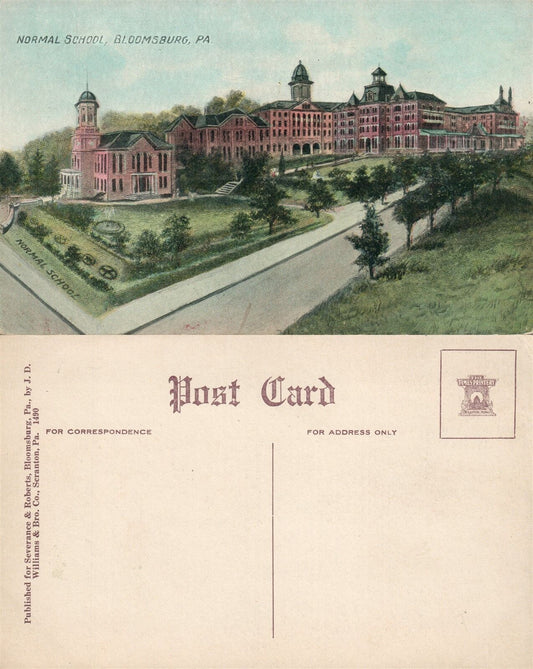 BLOOMSBURG PA NORMAL SCHOOL ANTIQUE POSTCARD