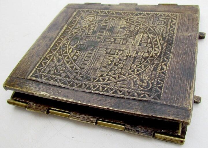 ANTIQUE 18th-19th CENTURY RUSSIAN BRONZE TRAVELER DEISIS ICONOSTASIS
