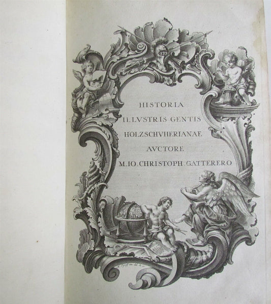 1755 ILLUSTRATED ANTIQUE FOLIO Historia Genealogica Holzschuherorum by Gatterer