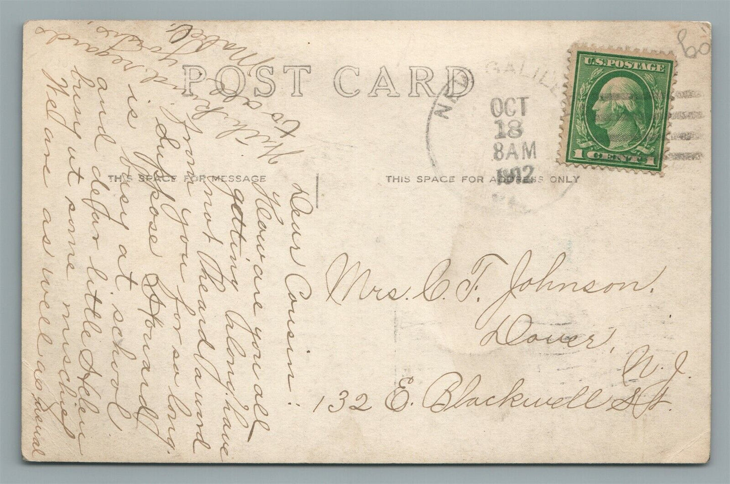 NEW GALILEE PA STREET SCENE ANTIQUE REAL PHOTO POSTCARD RPPC