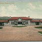 NAUGATUCK CT RAILROAD STATION RAILWAY TRAIN DEPOT ANTIQUE POSTCARD