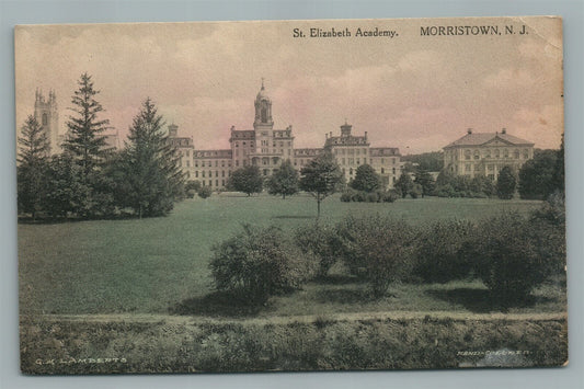 MORRISTOWN NJ ST. ELIZABETH ACADEMY ANTIQUE POSTCARD