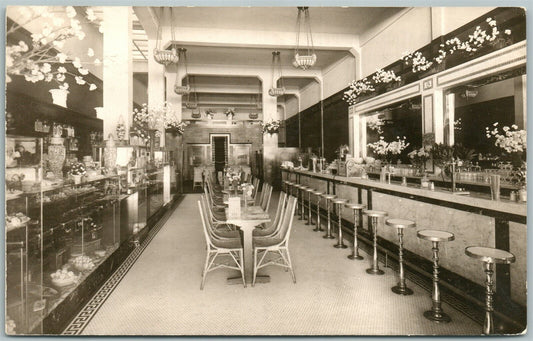 SAN DIEGO CA BARBOUR CONFECTIONERY INTERIOR ANTIQUE REAL PHOTO POSTCARD RPPC