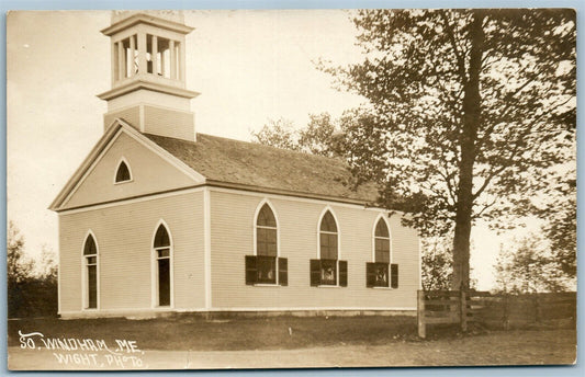 SO. WINDHAM ME ANTIQUE REAL PHOTO POSTCARD RPPC