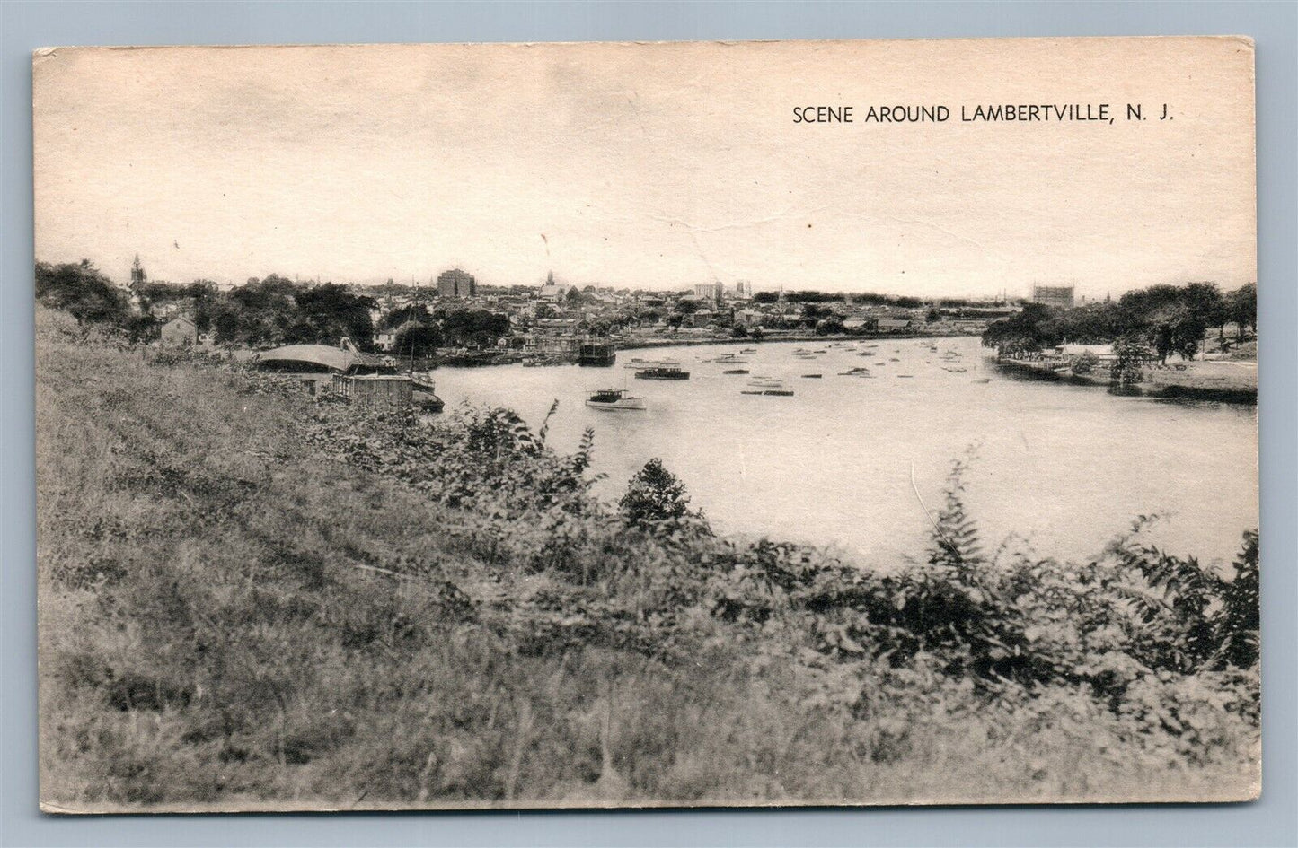 LAMBERTVILLE NJ J. SCENE VINTAGE POSTCARD