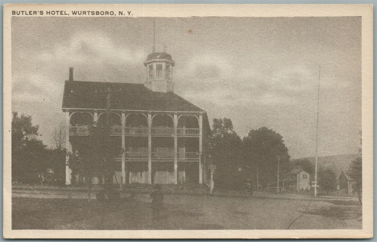 WURTSBORO NY BUTLER'S HOTEL ANTIQUE POSTCARD