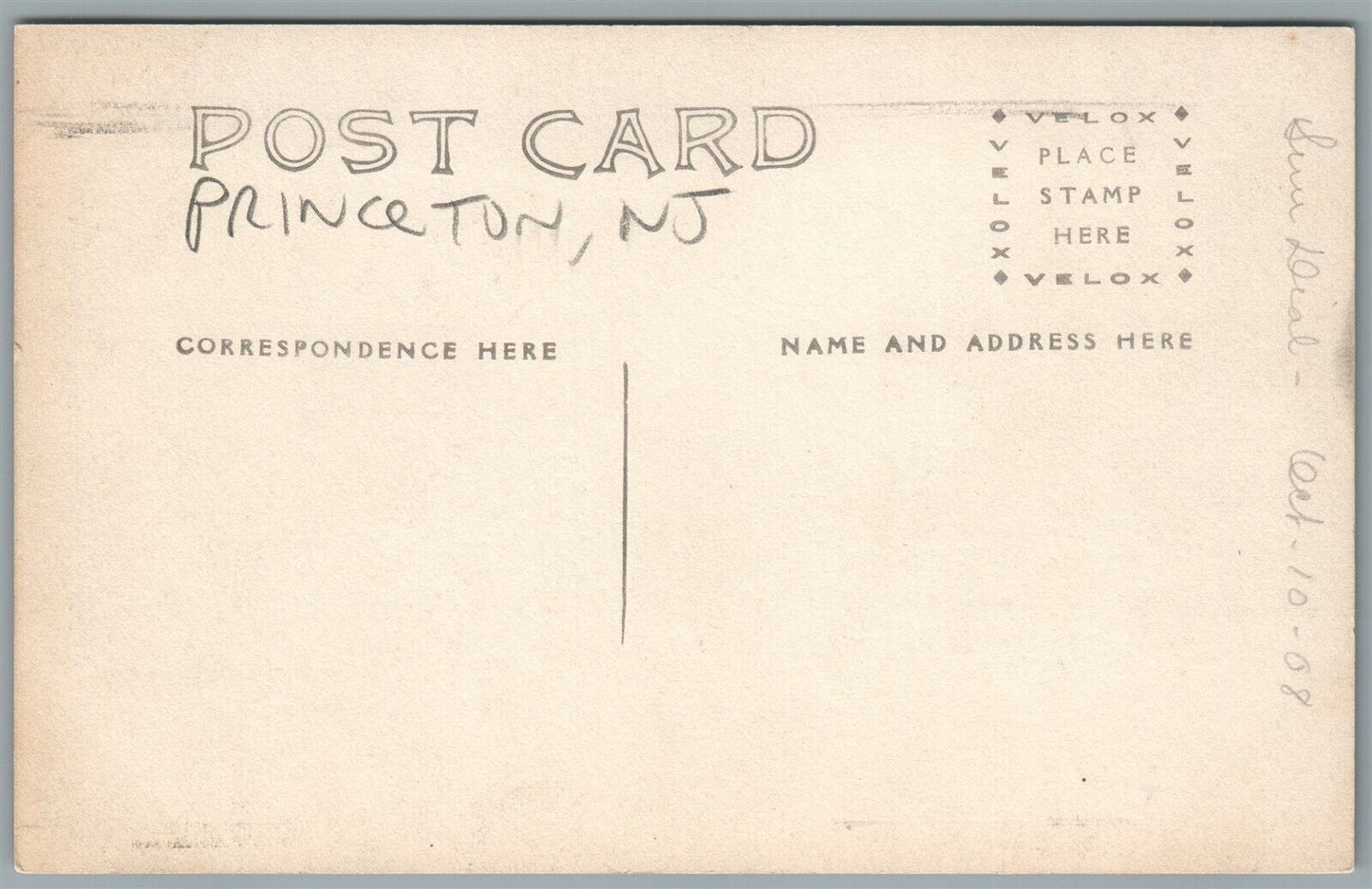 PRINCETON NJ University Sun Dial Monument ANTIQUE REAL PHOTO POSTCARD RPPC