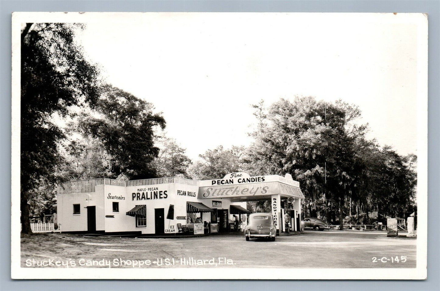 HILLIARD FL STUCKEY'S CANDY SHOPPE VINTAGE REAL PHOTO POSTCARD RPPC