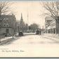 WELLESLEY MA THE SQUARE ANTIQUE POSTCARD