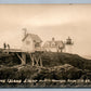 POND ISLAND ME KENNEBEC RIVER LIGHTHOUSE ANTIQUE REAL PHOTO POSTCARD RPPC
