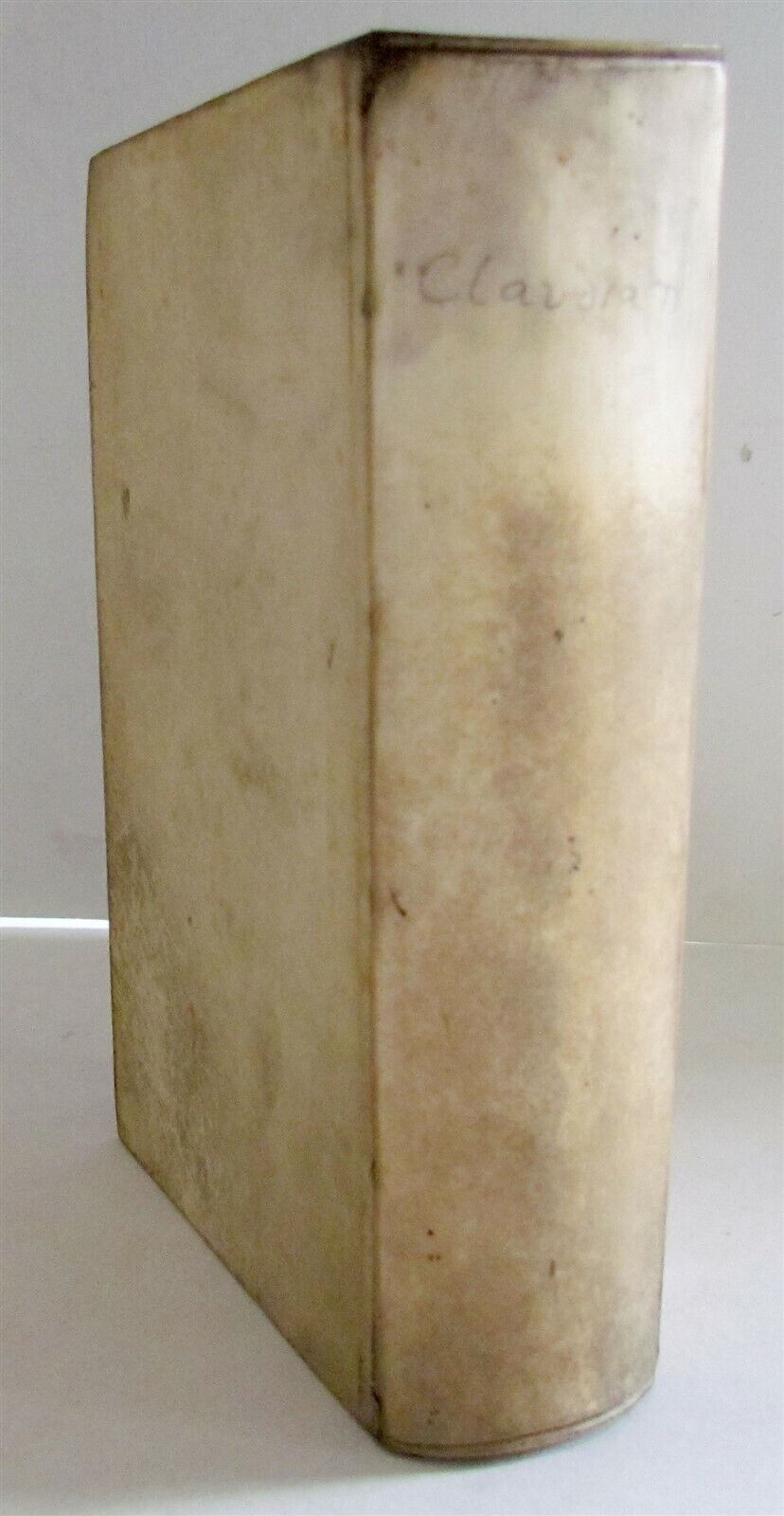 1759 ANCIENT POETRY by CLAUDIAN VELLUM BOUND antique