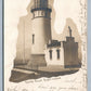 BOSTON MA NORTH HEAD LIGHTHOUSE ANTIQUE 1905 REAL PHOTO POSTCARD RPPC