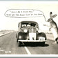 RABBIT DRIVING SCHOOL EXAGGERATED VINTAGE REAL PHOTO POSTCARD RPPC GARDEN CITY