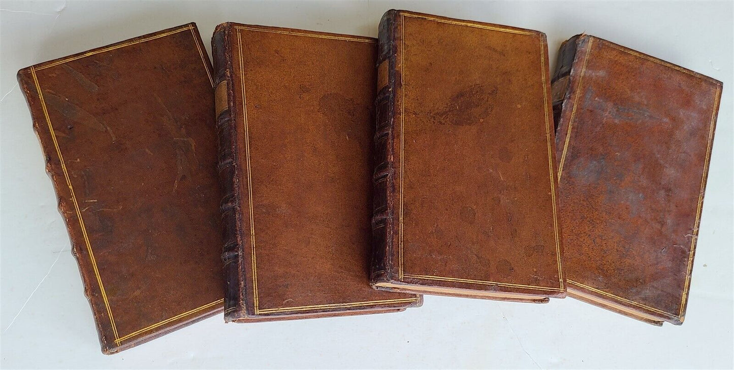 1776-77 4 vols DON QUIXOTE by CERVANTES 1st DANISH ED. antique ILLUSTRATED RARE