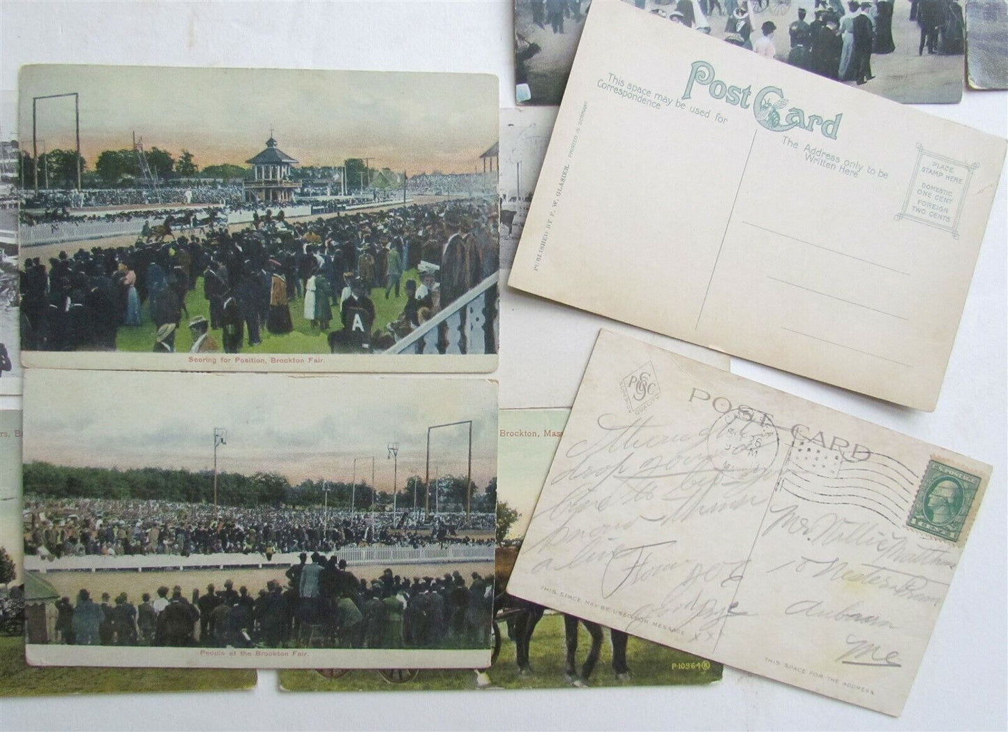 BROCKTON FAIR MA lot of 10 ANTIQUE POSTCARDS