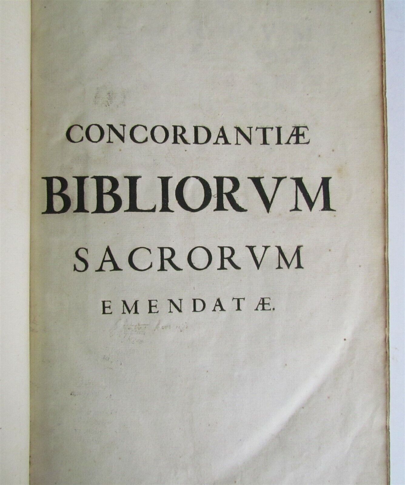 1642 BIBLE CONCORDANCE PLANTIN PRESS antique FOLIO Concordantiae Bibliorum