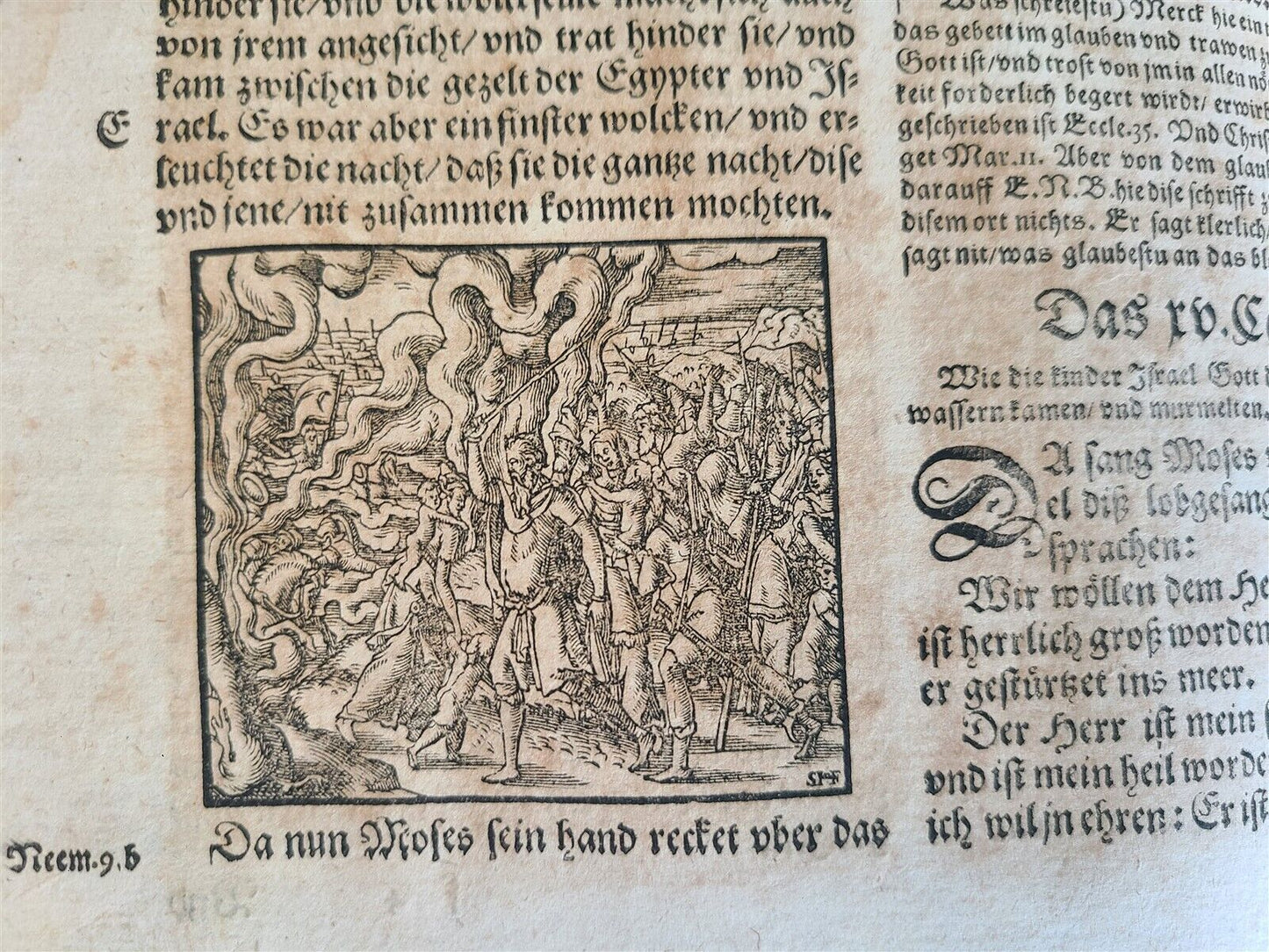 1597 BIBLE ILLUSTRATED by JM Bocksberger & Jost Amman FOLIO antique GERMAN