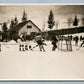 HOCKEY GAME ITALIAN VINTAGE REAL PHOTO POSTCARD RPPC