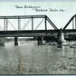 CEDAR FALLS IA THE BRIDGES ANTIQUE POSTCARD