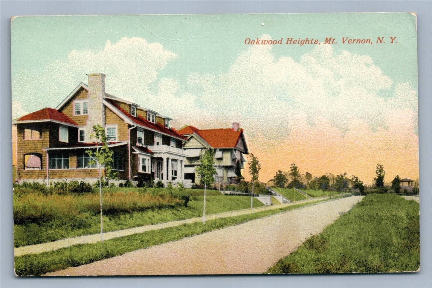 MT. VERNON New York OAKWOOD HEIGHTS ANTIQUE POSTCARD