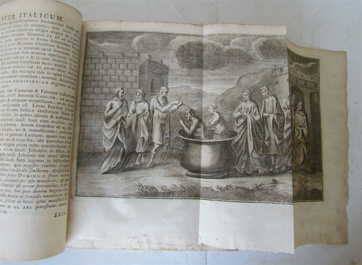 1724 MUSEUM ITALICUM antique ILLUSTRATED w/ ENGRAVINGS