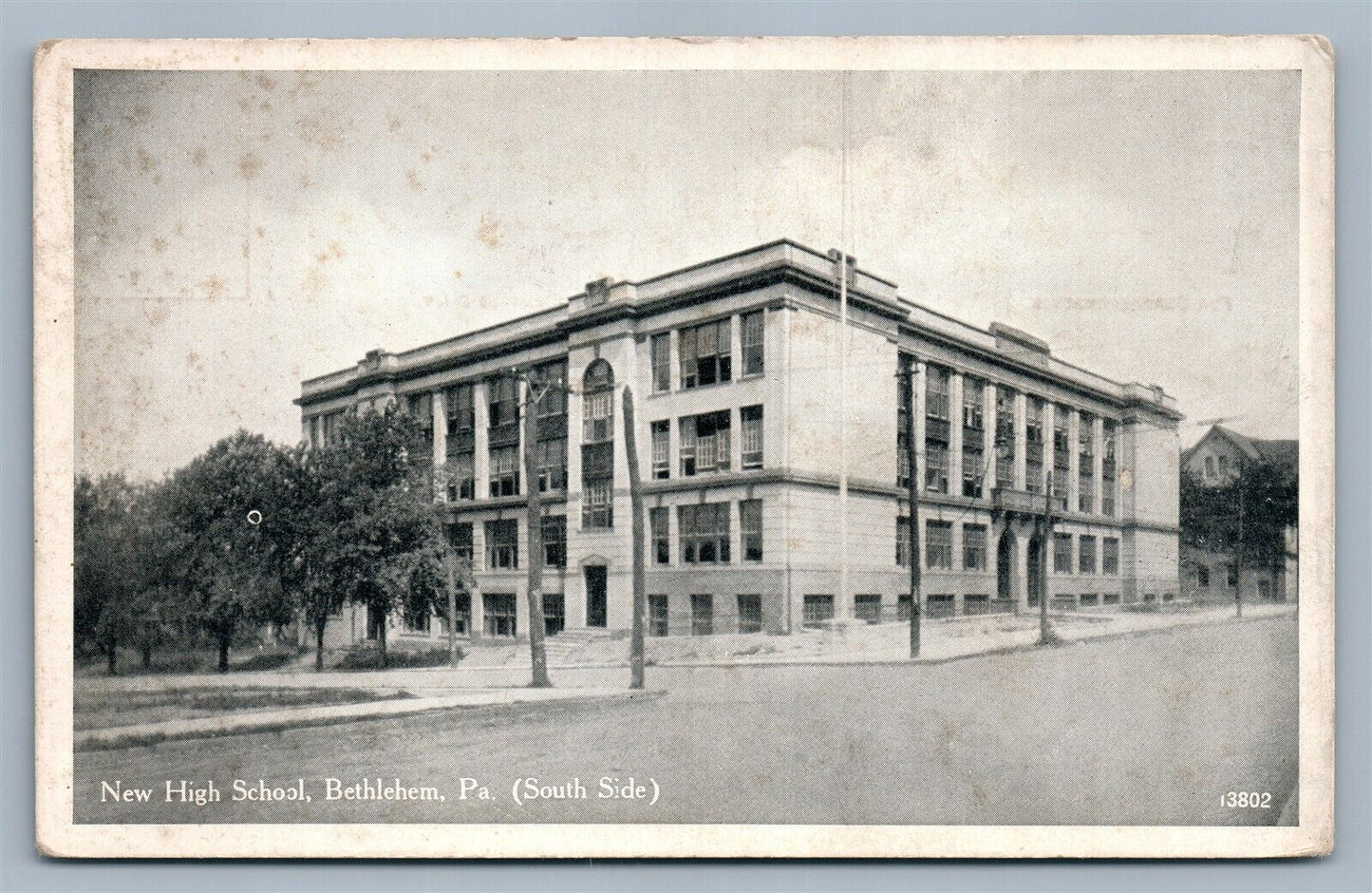 BETHLEHEM PA HIGH SCHOOL ANTIQUE POSTCARD