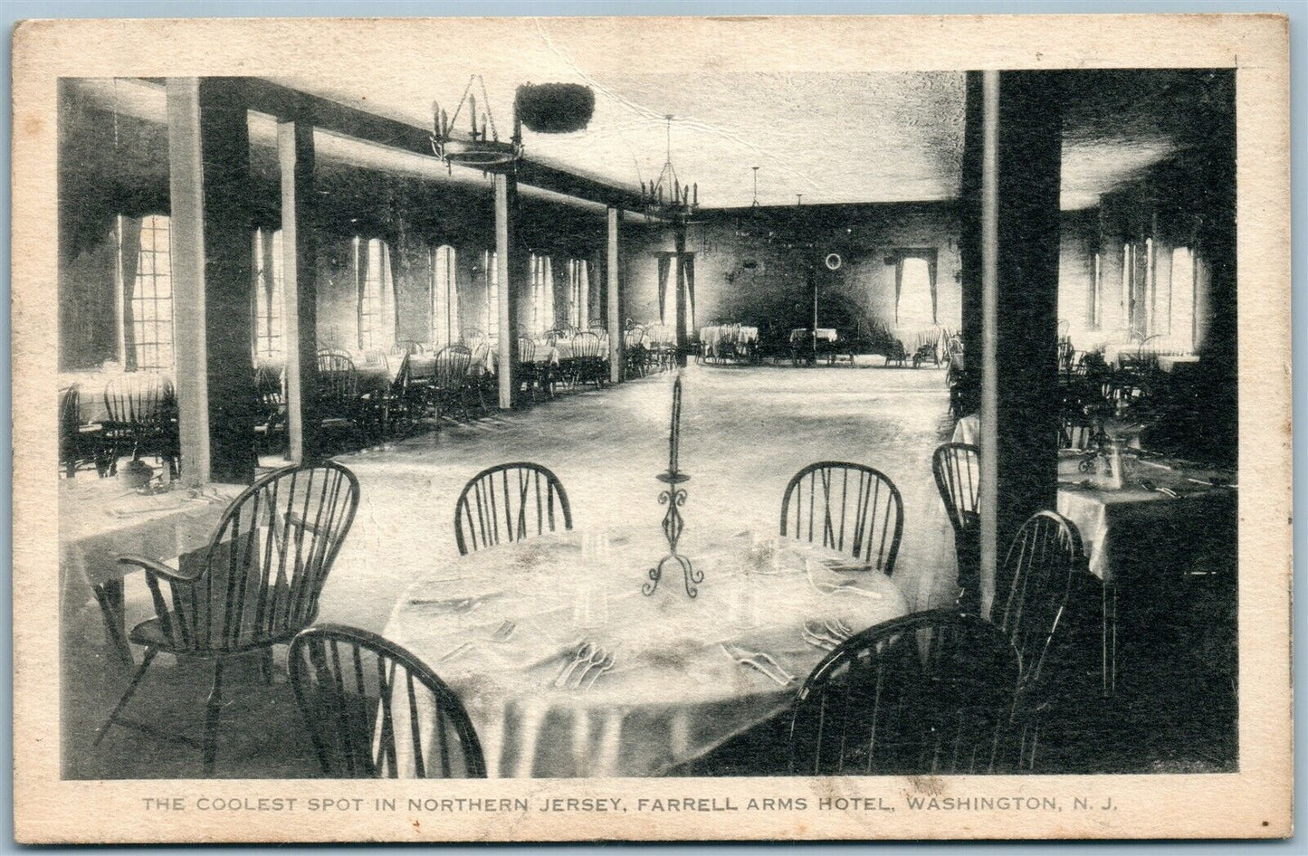 WASHINGTON NJ FARREL ARMS HOTEL ANTIQUE POSTCARD