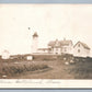 CUTTYHUNK ISLAND MA LIGHT HOUSE 1906 ANTIQUE REAL PHOTO POSTCARD RPPC