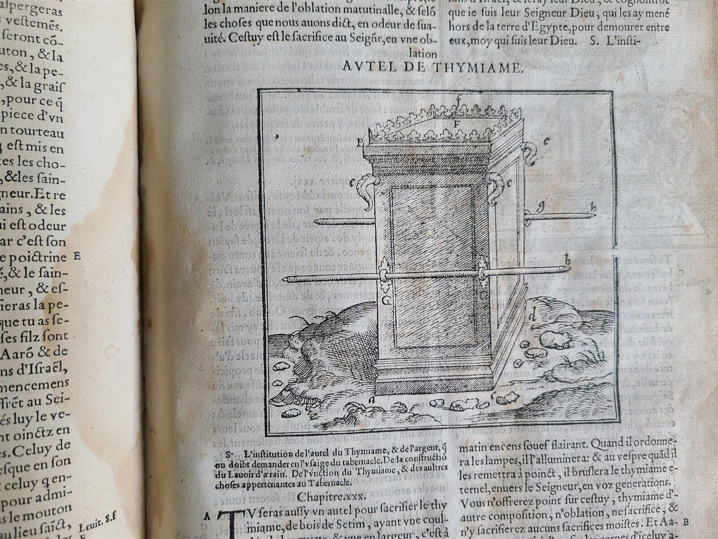 1550 BIBLE in FRENCH LOUVAIN ILLUSTRATED 16th CENTURY antique FOLIO rare